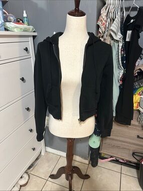 Hippie Rose Black Hooded Bomber Jacket